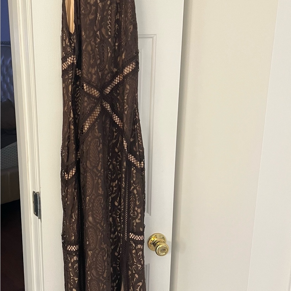 Guess Brown Lace Dress SzM - Picture 3 of 16